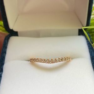 10k Rose Gold Chevron Ring